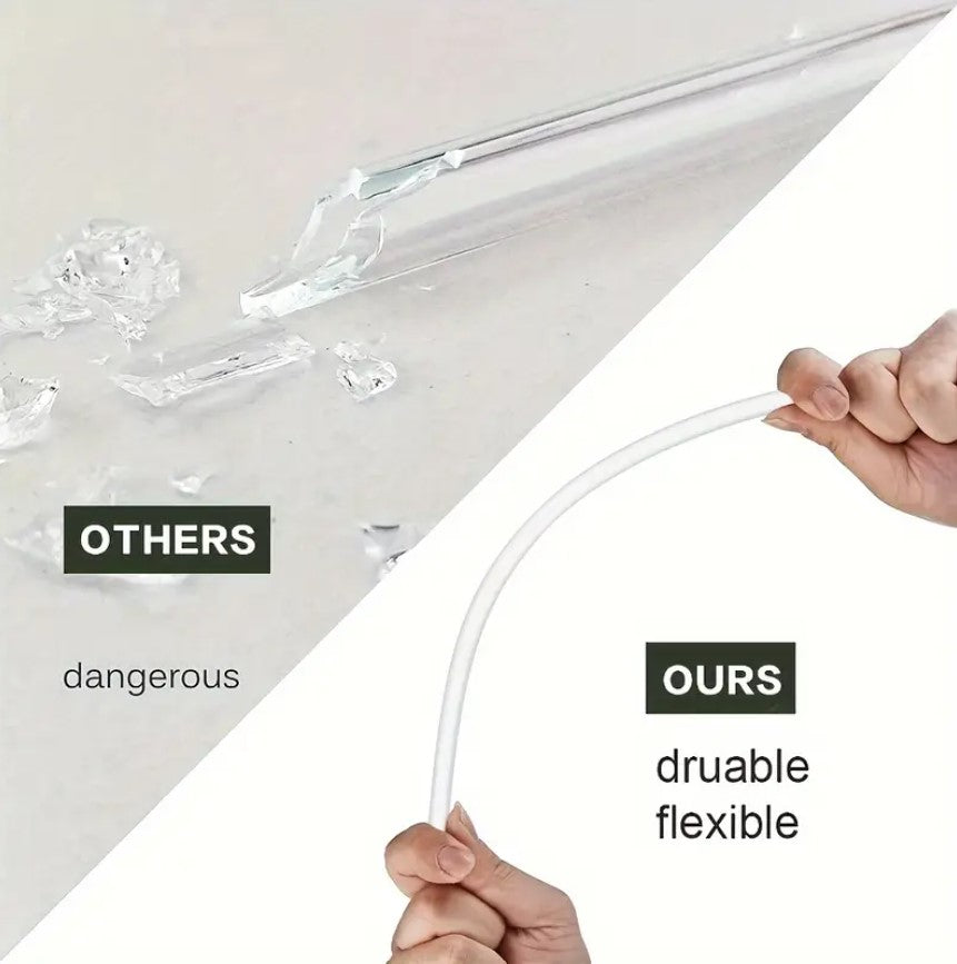 6 Piece Reusable Transparent Plastic Straw 30cm For 40oz Tumbler