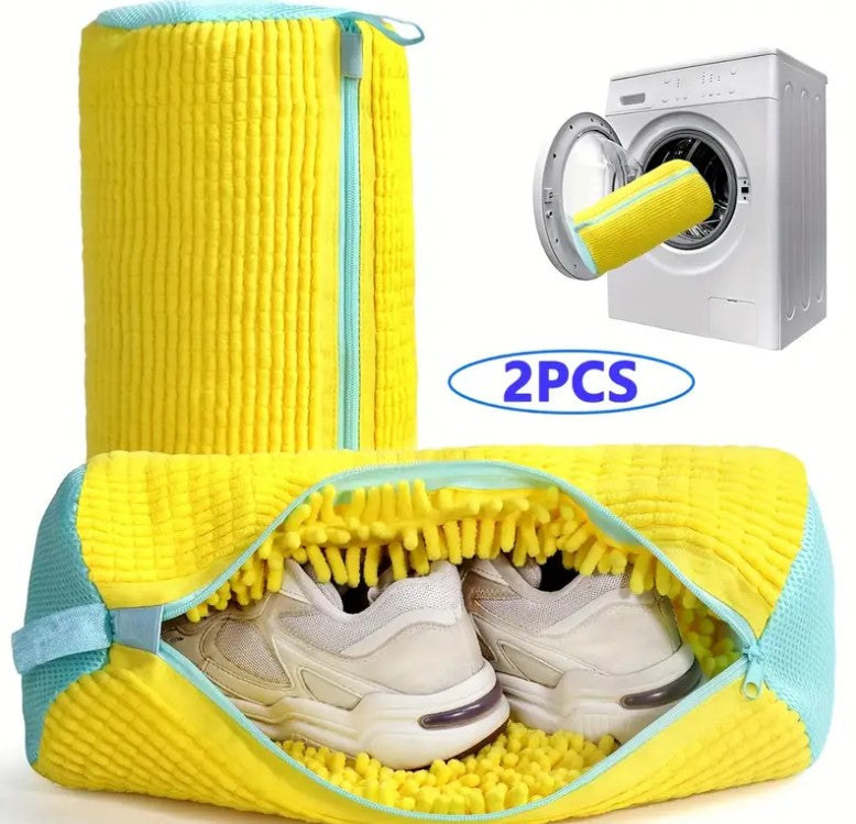 Self Cleaning Microfibre Shoe Wash Bag - 2 Pack