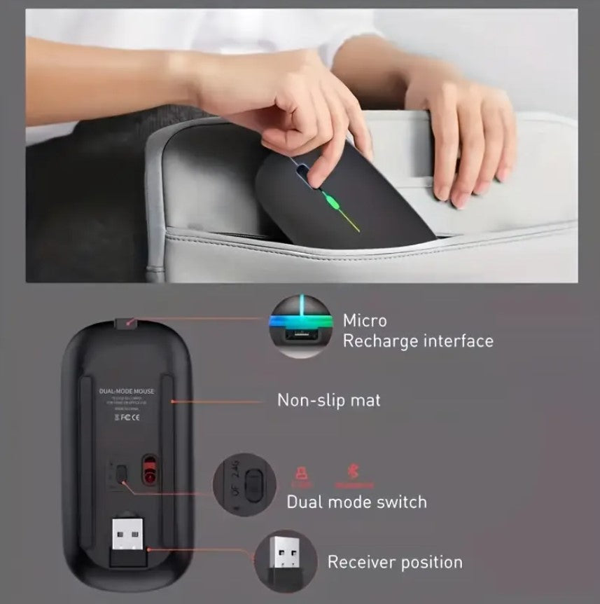 Dual Mode 5.1+2.4g Wireless Gaming Mouse