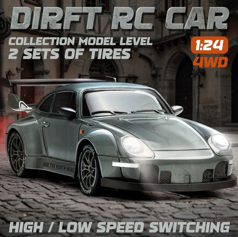 911 Styled RC 2.4Ghz 4WD 1:24 Drift Car