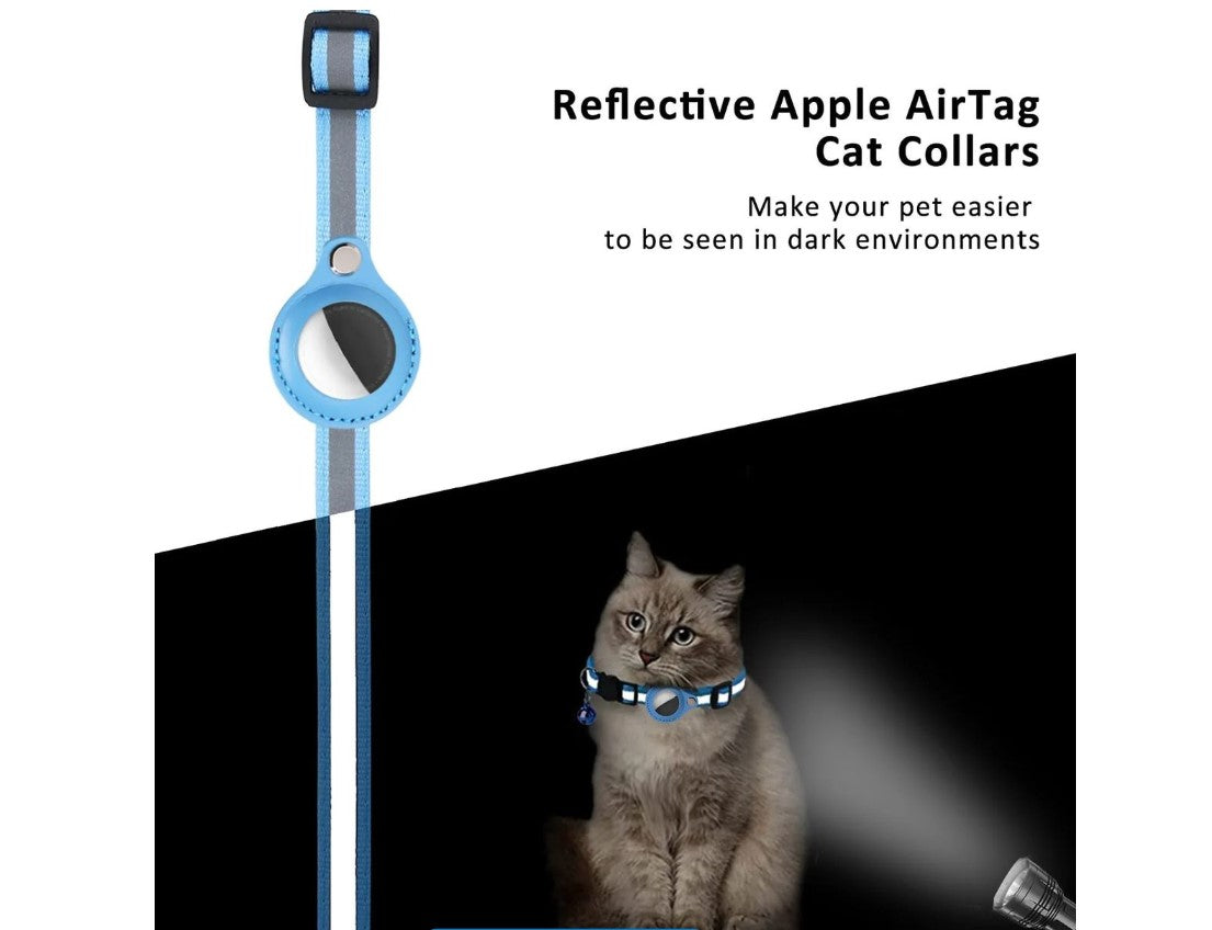 Airtag Holder Collar for Cats with a bell
