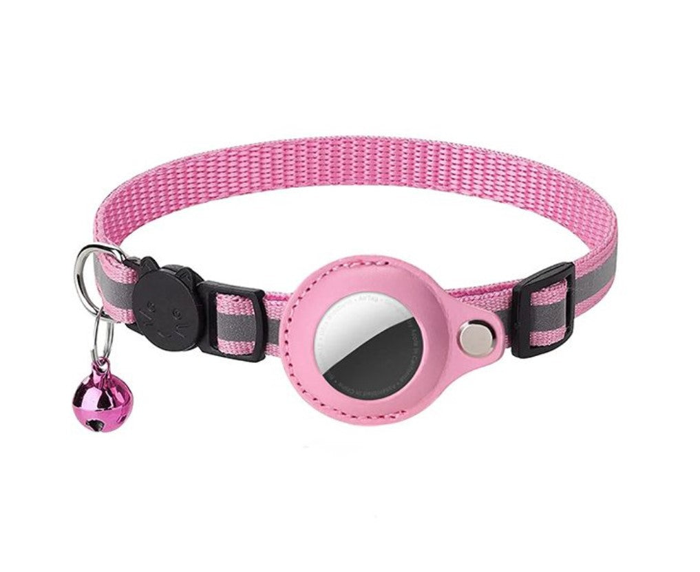 Airtag Holder Collar for Cats with a bell